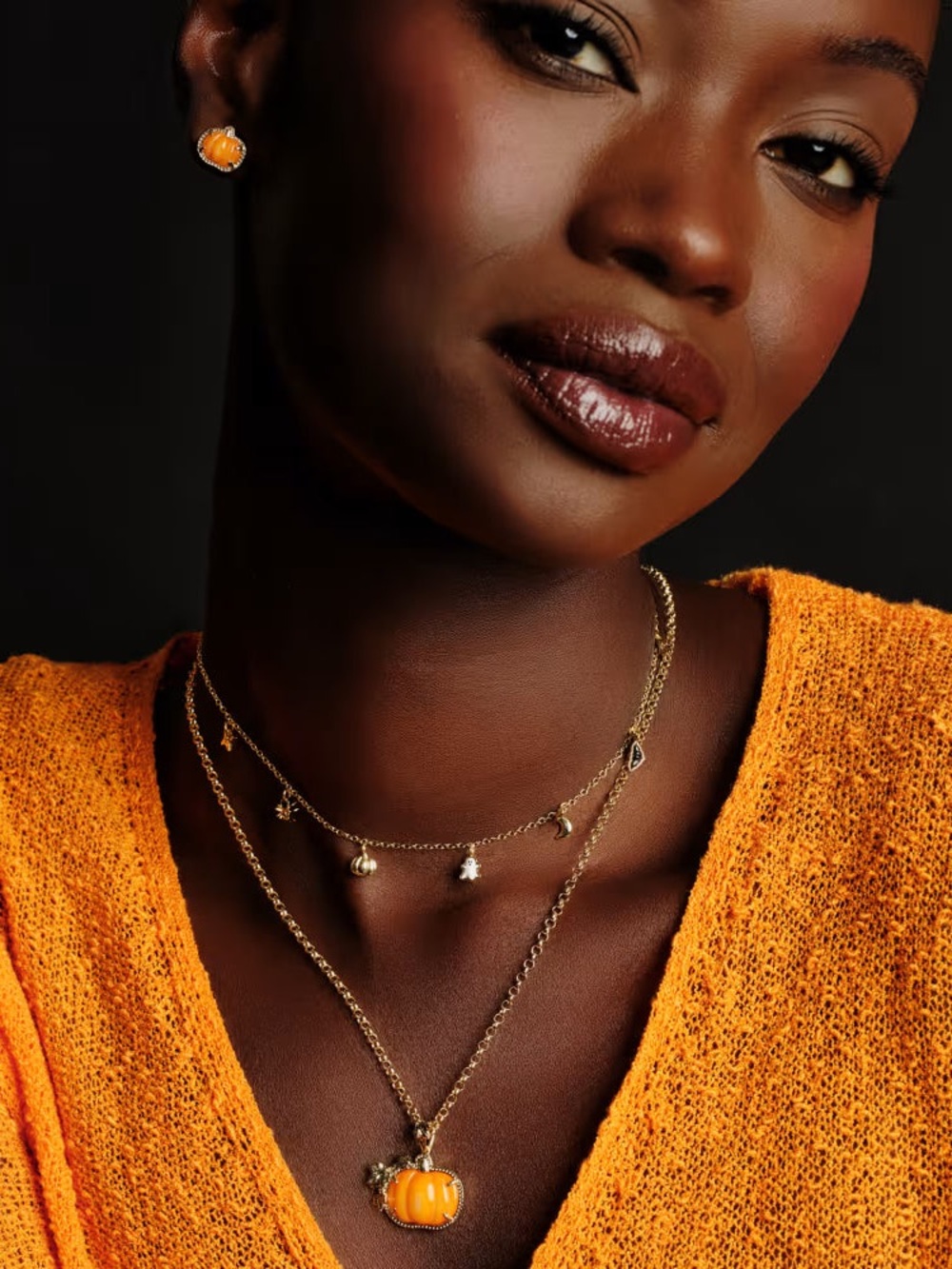 Kendra Scott Pumpkin Long Pendant Necklace - Picture 4 of 6